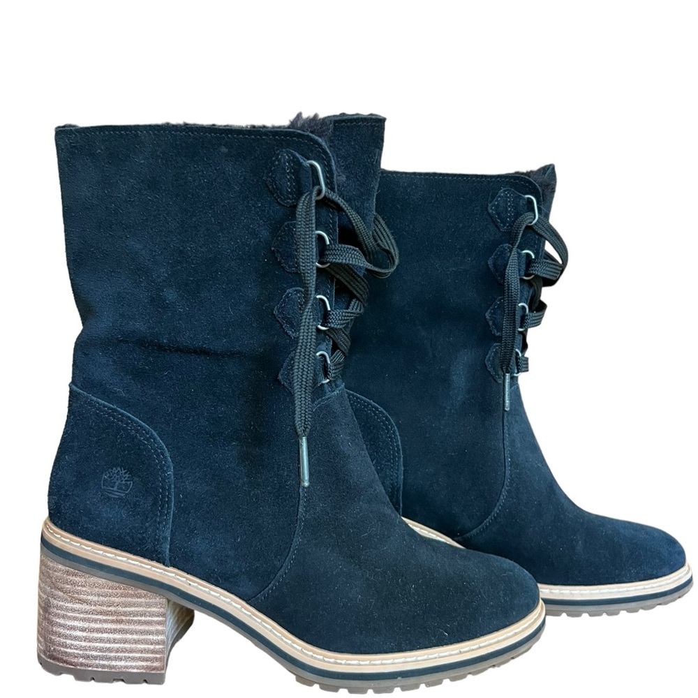 Timberland Women's Sienna‎ High Waterproof Mid Black Suede Boots size 9.5